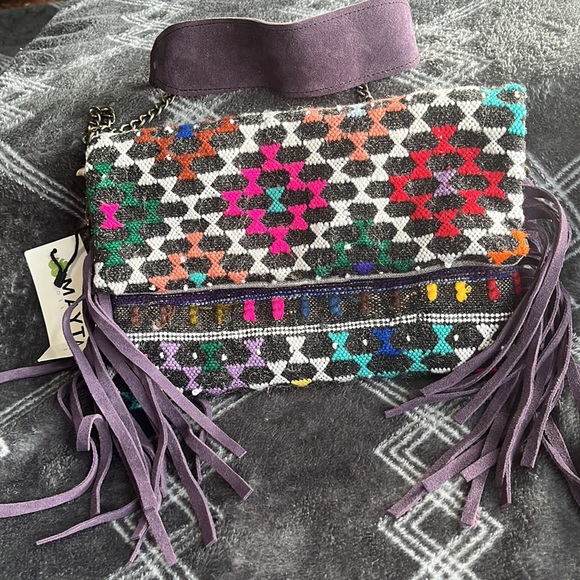 Mayta collection Crossbody, with fringe, made in morocco - Picture 2 of 6
